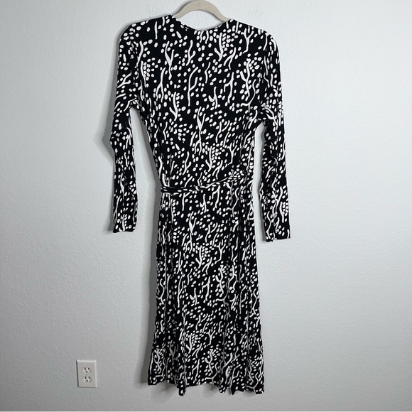 Diane Von Furstenberg Dress Women Large Wrap Midi Sea Spots Target Collab J - Picture 5 of 8